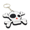 Custom Size PMS Color PVC Rubber Keyring Skull Rubber Silicone Keychain