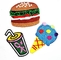 3x2inch Iron On Embroidery Patch Food Snack Shape For Jackets T Shirt
