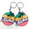 Soft Rubber PVC Keychain Unbreakable 2D Customized Promotional Gift Aloha