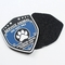 Custom Made PVC Rubber Patch velcro backing With Hook And Loop Fastener