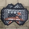 Custom made patch Mars Admit One PVC Patch PVC Hook sew on Patches