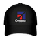 Cessna Aircraft Black Hat Twill Cap Embroidered Logo Baseball Cap