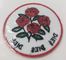 Round Flower Motorcycle Biker Patches With Heat Adhesive Backing