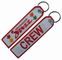 Flight Logo Embroidered Key Rings Pilot Cabin Crew Embroidered Name Keychain