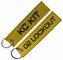 Colorful Embroidered Keychain 125*25MM Dry Cleanable Shrink Proof