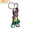 Flexible PVC Rubber Keychain Fade Proof Metal Ring Available