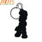 Flexible PVC Rubber Keychain Fade Proof Metal Ring Available
