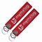 Polyester Remove Before Flight Keychain With Split Ring And Eyelet