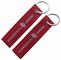 Flat Appearance Motorcycle Fabric Keychain Embroidered Name Keychain