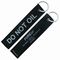 Commemorative Custom Woven Keychain  Full embroidery Shrink Proof