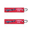 Twill Material  Embroidered Keychain  Customized Logo With Both Sides