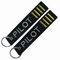 Metallic Gold Pilot Embroidered Fabric Keychain 100% polyester  Eco - friendly