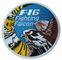 4'' F-16 Fighting Falcon Iron On Embroidered Patches