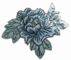 Iron On Twill Flower Embroidered Patches Merrow border