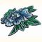 Iron On Twill Flower Embroidered Patches Merrow border