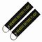 130x30mm Merrowed Borders Embroidered Key Tags PMS Color