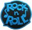 ROCK And ROLL Hook And Loop twill Embroidery Patches PMS