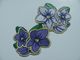 Polyester Background 10C Color Uniform Embroidery Patch Flower Pattern