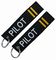 No Minimum Key Holder Embroidered Pilot Luggage Tags 130*30mm
