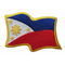 Philippines Flag Merrow Border Embroidery Patch 9 Colors