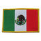 Mexico Flag Twill Background Custom Embroidered Patch 12C Washable