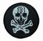 Iron On Backing Custom Embroidered Patch Polyester Twill Skulls Logo