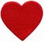 Heart Shape Chenille 9C Iron On Embroidery Patch Reflective Background