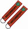 Washable PMS Fabric Embroidery Keychain Metal Eyelet 130mm Length