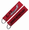 Twill Embroidered Keychain Shrink Proof Merrowed Border Customized Logo