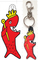 Flexible Unbreakable PVC Key Chain Synthetic Enamel PMS Embroidered