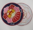 9C Flower Fabric Embroidery Patches Arts Crafts Washable PMS Twill