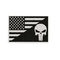 USA Flag Skull iron On Patch Black &amp; White Army Combat Morale Applique