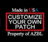 Custom Personalized Embroidery Patches Twill Fabric Merrow Border Velcro Backing