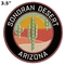 Sonoran Desert Arizona Washable Embroidered Patches Iron / Sew On Decorative Applique
