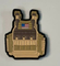 Military Vest USA Flag PVC Patches PMS Color Laser Cut Border / Merrowed Border