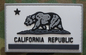 Hook PVC Military Patch California Republic Black White 2x3&quot; Rubber Tactical Patches